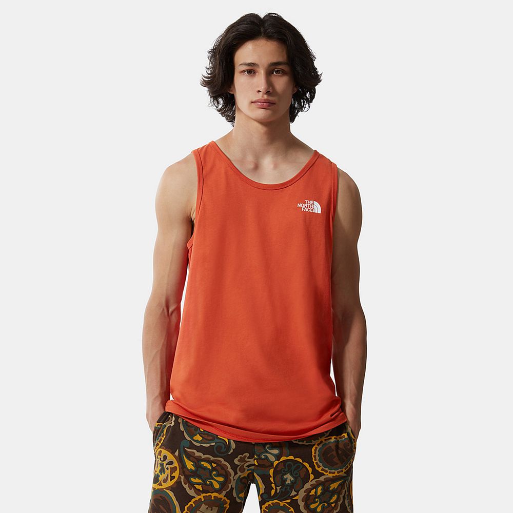 The North Face Tank Top Mens Australia - The North Face Summer Orange (ZQL-142395)